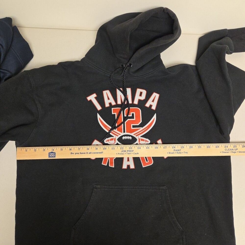 Tampa Bay 12 Brady Hoodie Sweatshirt XL Black Football - Picture 9 of 14